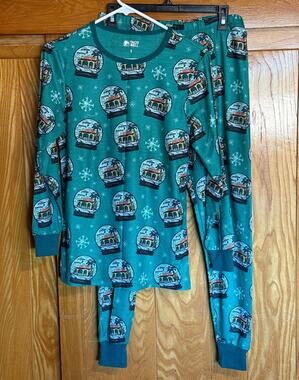 Taco Bell Holiday Snow Globe Thermal Pajama Set - Size S